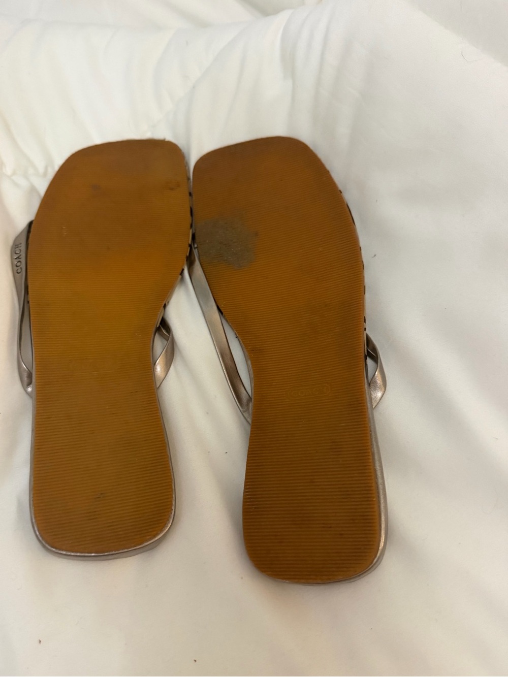 Coach Metallic Thong Flip-flops & badsandaler Coach - Size 8 - Picture 3 of 5